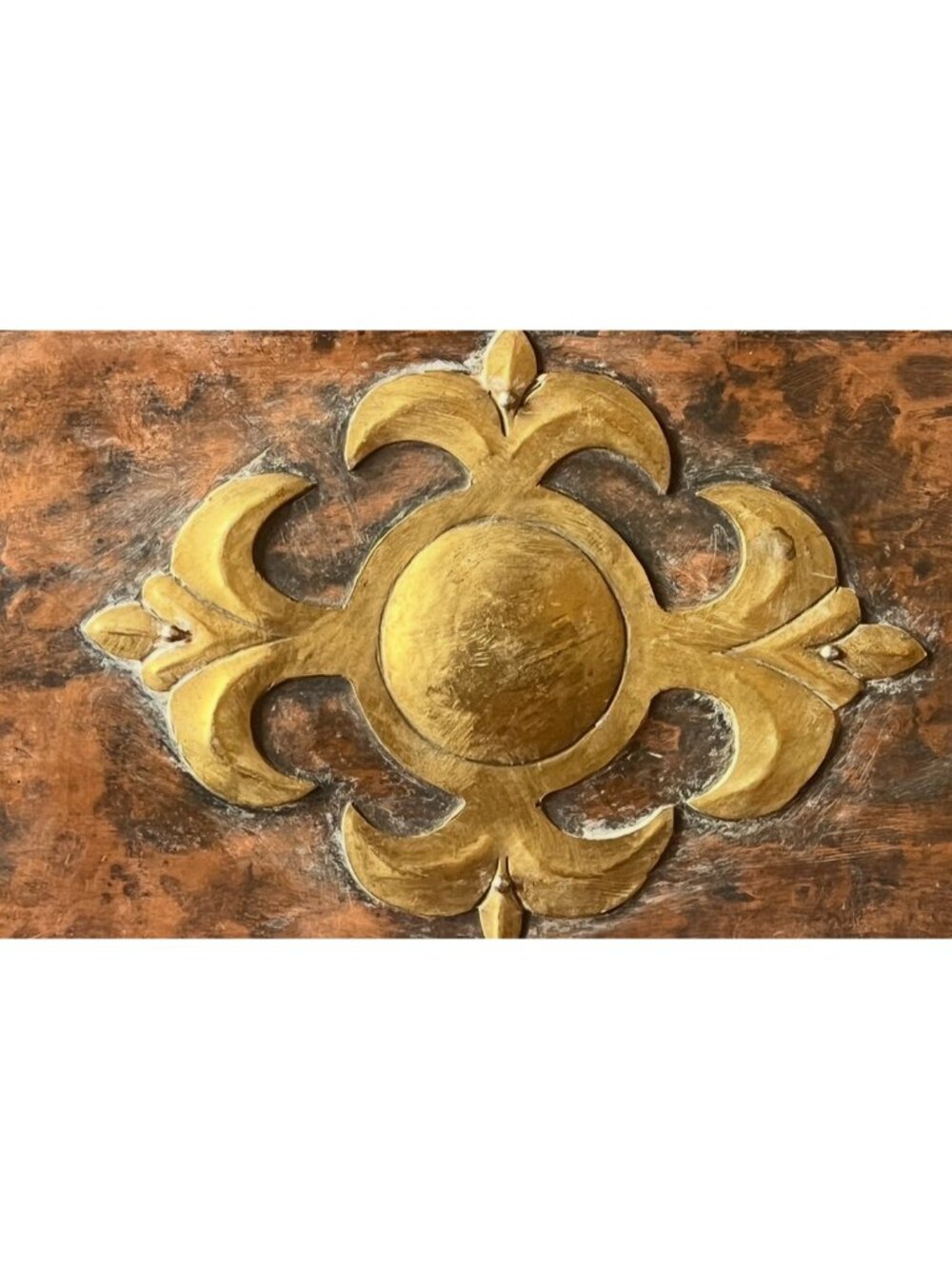 Antique Anglo-Indian Coper Clad Wood Box Brass Hardware & Handles c.1900 Patina - Picture 7 of 16